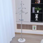Sculptural Chrome & Marble Coat Rack - Image 4