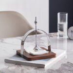 Sculptural Walnut & Stainless Steel Napkin Holder - Image 4