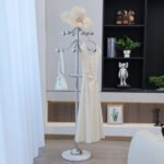Sculptural Chrome & Marble Coat Rack - Image 3