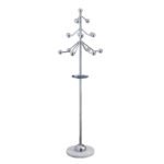 Sculptural Chrome & Marble Coat Rack